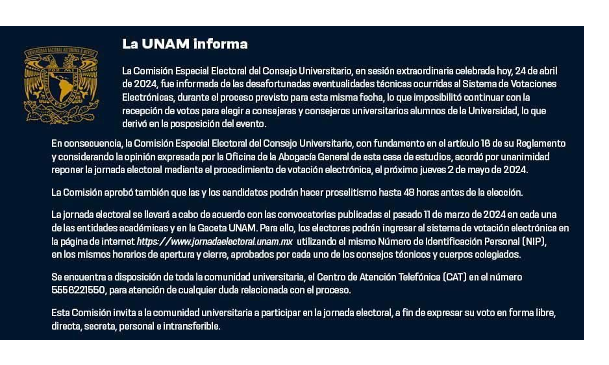 La UNAM informa