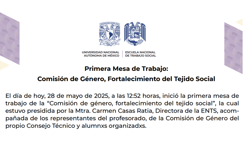 Comunicado Mesa 1