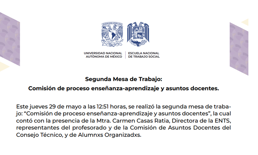 Comunicado Mesa 2